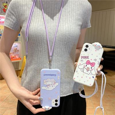 China Hot Sale Cinnamoroll Cartoon Cute Dog Anti-fall Adjustable Lanyard Mobile Phone Cases For One Plus 9T 9PRO 1+8T 1plus 7 1+6 1+5 for sale