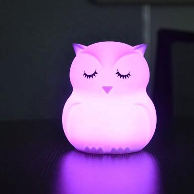 China Gift Customized Kids Children Night Light LED Cat Silicone Toy for sale