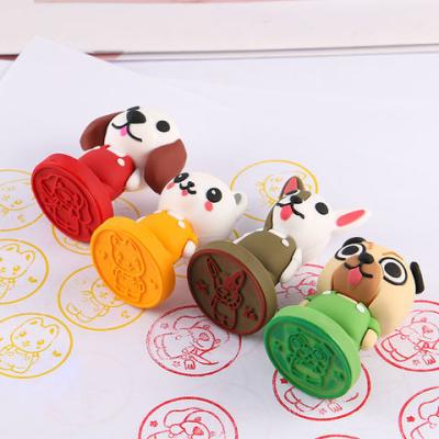 China Creative Cartoon Mascot Children's Toy OEM Cartoon 3D Stamp Children Stamp for sale