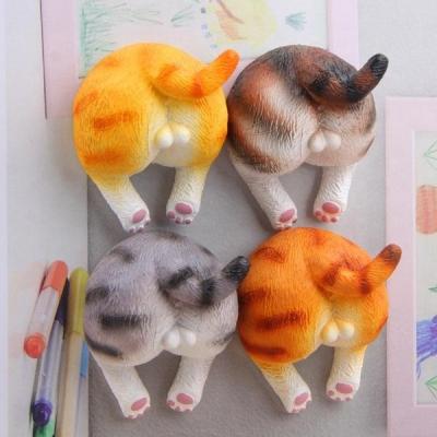 China Custom 3D Animal Cat Butt and Balls Fridge Magnets for sale