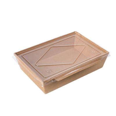 China Custom Printing 500ml Biodegradable Kraft Paper Take Out Box Pastries Food Boxes Packaging for sale