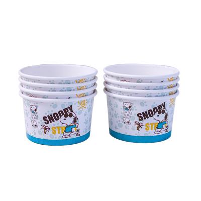 China Factory Supplier Compostable Biodegradable Packaging Ice Cream Containers Disposable Ice Cream Paper Cup And Lid for sale