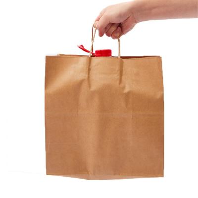 Chine Biodegradable Custom Design Lunch Restaurant Compostable Delivery Take Out Kraft Paper Bags Open Paper Bag For Bread à vendre