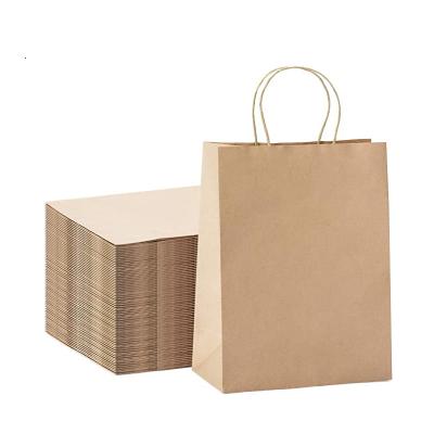 China Food Grade Brown Eco Friendly Biodegradable Carry Bags Customizable Paper Bag Takeaway Paper Shopping for sale