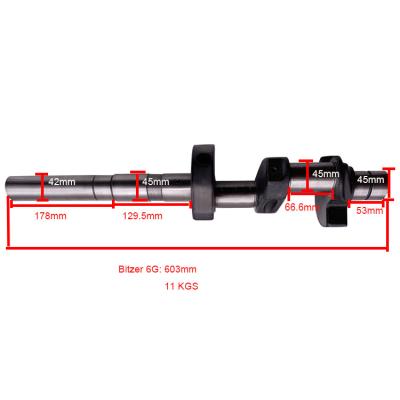 Chine Semi Hermetic Reciprocating Refrigeration for Bitzer Refrigerator Compressor Parts Crankshaft 6G 603mm à vendre