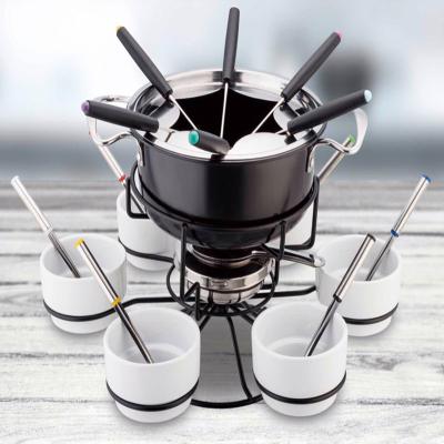 China Stocked Supplier Mini Stainless Steel Chinese Chocolate Fondue Set For Chocolate Fondue Fork for sale