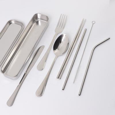 China Gold Supplier 304 Stainless Steel Spoon Set Kids Sustainable Spoon And Fork And Fork Set Tableware Set Easy To Clean for sale