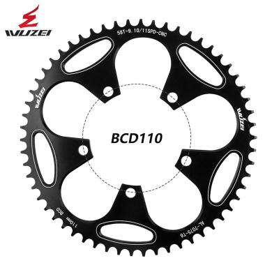 China Road bicycles bicycle parts Wuzei squid 110bcd road car disc 50t52t54t56t58t60t bicycle cog accessoriesBicycle crank and sprocket for sale