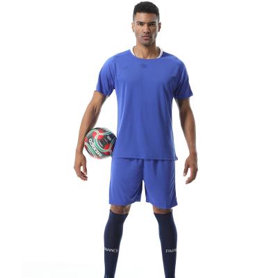 China Wholesale Simple Blue Mens Soccer Jersey Football Shirt Clothing Tracksuit Professional Football Wear Tank Tops Quick Dry for sale