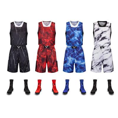 China Antibacterial Jersey Custom Uniform Basketball Digital Print Embordered Fashion T-shirt Basketball Tank Tops for sale