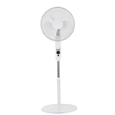 China Swing Function Evernal Wood DC Spare Parts Electric Rechargeable Stand Fan With Light for sale