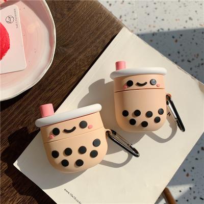 China Bubble Tea For Airpods Pro Case Pearl Milk Tea Cover Bubble Tea Silicone Case For Airpods Pro 3 Rubber Case for sale