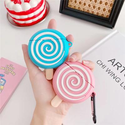 China Cartoon Lollipop For Airpods 2 Pro Cover Cartoon Food Candy Lollipop Case For Airpods 2 Pro Earphone Cover Device for sale