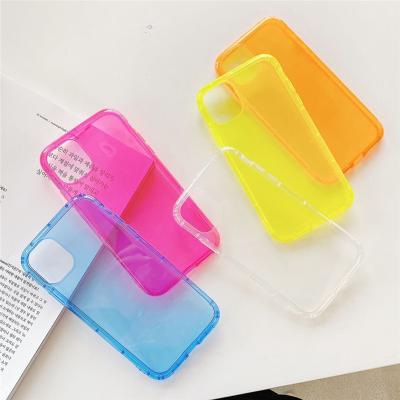 China Protect Your Cell Phone Fluorescent Color Cover For iPhone 12 12 mini 12 pro 12 pro Max Neon Case for sale