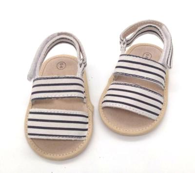 China Cowhide Leather Summer Kids Flat Indoor Unisex Baby Printed Sandal Slides Flat Shoes for sale