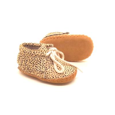 China Sports Anti-slippery Leather Walking First Girl Boy Moccasin Children Shoes Newborn Baby for sale