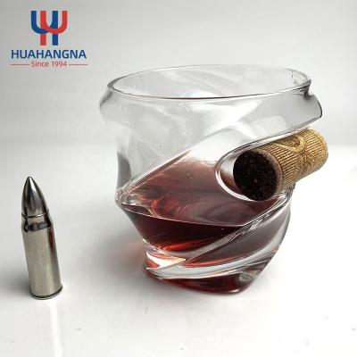 China New Innovation European Clear 300ml 10oz Twist Cigar Whiskey Glass Classic/Postmodern Amazon Hot Sale For Bar Hotel Home Restaurant for sale