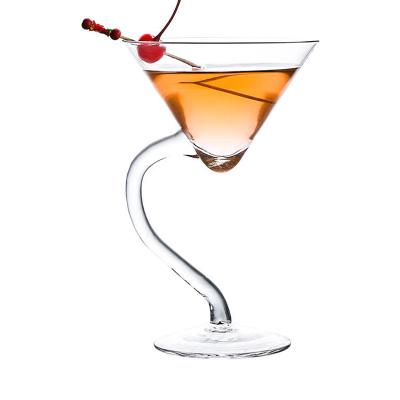 China 230ml 7.8oz New Classic/Postmodern Unique Design Martini Wine Glass Bar Glassware Cocktail Glasses for sale