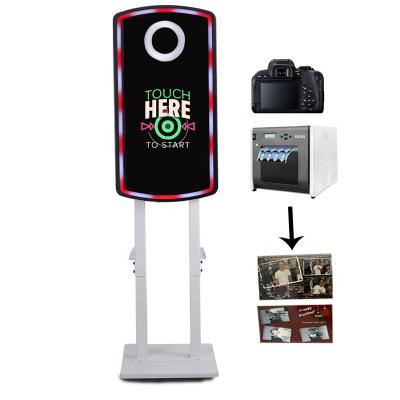 China Outdoor wedding digital mirror photo magic booth dslr machine equipment led frame kiosk with printer and camera for sale