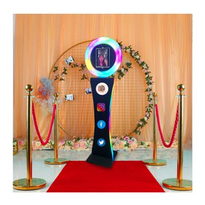 China SDK 360 Degree Rotating Portable Kiosk Shell Photobooth Photo Booth Machine Ring Light iPad Selfie Photo Booth Stand Case for sale