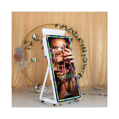 China indoor portable touch screen mirror photo booth photobooth station commercial/visual advertising screen printer for sale