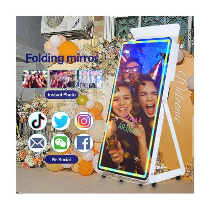 China wedding photobooth 360 software portable magic photo booth selfie mirror magic photo booth led frame Pt01-mirror for sale