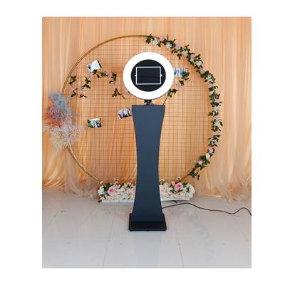 China SDK Portable Rotating Ring Light iPad Photo Booth Stand Kiosk Photobooth Shell and Printer Stand Portable for sale