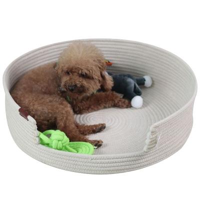 China ICEBLUE HD Woven Pet Toy Storage Cat Snap Basket Sustainable Rope Dog Storage Basket for sale