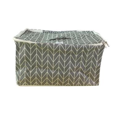 China Wholesale ICEBLUE Folding Big Cloth Clothes Storage Organizer Gray Storage Boxes for sale