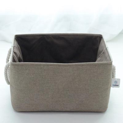 China Low MOQ Sustainable Wholesale Large Brown ICEBLUE Universal Fabric Storage Box for sale