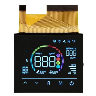 China Custom Black Flexible Display LCD Digits Digital Screen Va 7 Segment Display Segment LCD Display For Smart Air Purifier for sale