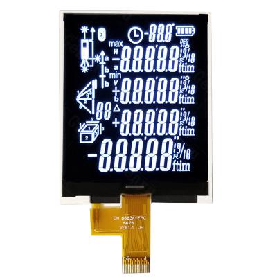 China Black Screen Va Lcd Display 2.4Inch Custom Symbol 7 Hour St7033Cog 15 Pin Fpc Va Lcd Display 6 Segment Display For Range Finder 60.26*42.72*2.7mm (Backlight y understood) for sale