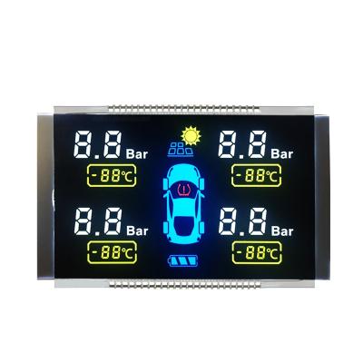 China Custom Lcd Display Alarm System Go Security Tire Pressure Temperature Show Monochromic Graphics System 7 Segment Lcd Display Factori Va LCD Tire Pressure Sensor for sale