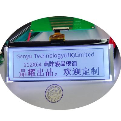 China Custom Fstn 21264 Dot Matrix Uc 1611S Tooth 12 Pin Fpc Monochrome LCD Display Spi Interface 212X64 Monochrome LCD Display Screen 6 Hours for sale