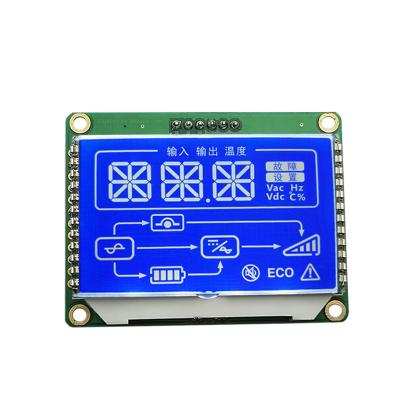 China Blue Type LCD Module LCD Screen Mono UPS Display 7 Segment UPS STN Power Supply Display for sale