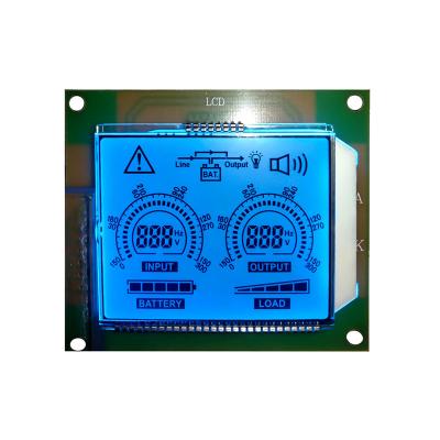 China Tn LCD Display 2.2Inch LCD Display Battery Bar Symbol Icon 7 Segment Blue Custom Monochrome Lcd Module For Ups 45*35mm (viewing area) for sale