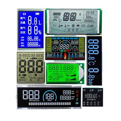 China Display LCD 7 Segment For Motorcycle Meter LCD Display Custom Blue Black Yellow Tn Htn Stn Va Icon Digit Customized LCD Customized Height 14 Segment 16 Segment Display 7 Segment Liquids for sale