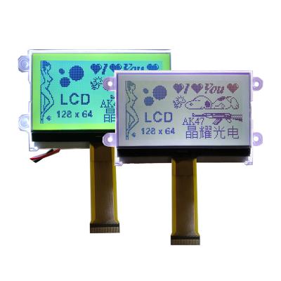 China Yellow Green 2.9 8080 Pin Fpc 6800 Graph 30 Inch Stn 128X64 LCD Parallel Interface 128*64 Display LCD Module For Radio 73*39mm ( viewing area) for sale