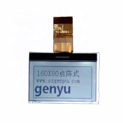 China Temperature Control Switch Genyu FSTN Square LCD Display 160x80 Dots Graphic LCD Screen For Temperature Control Switch for sale