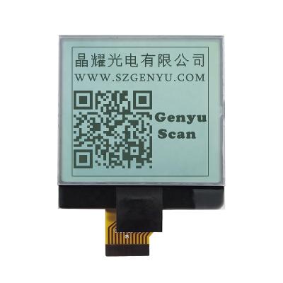 China Custom Graphic Tooth 128*128 Dot Matrix Qr Code Monochrome LCD Display Fstn 128X128 128 x 128 Dot Matrix Display 49*55*2.8mm for sale