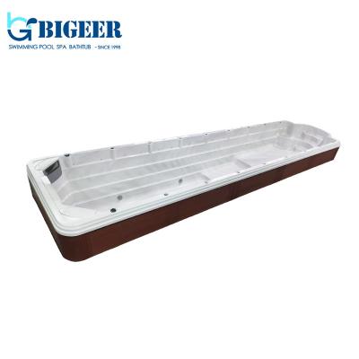 China Massage Outdoor Hot Selling Acrylic Endless 10m Long Swimming Pool For Exercise for sale