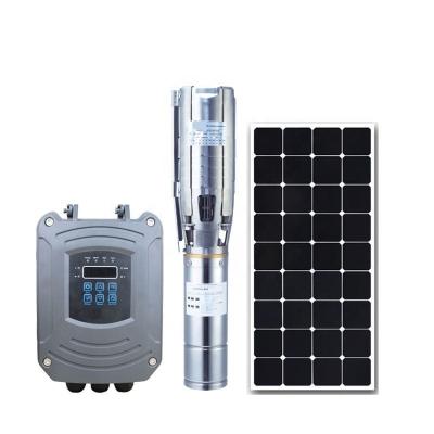 China Family homes 3000W 4HP 36m3/h 56m lift borehole submersible bldc solar water pump system for sale