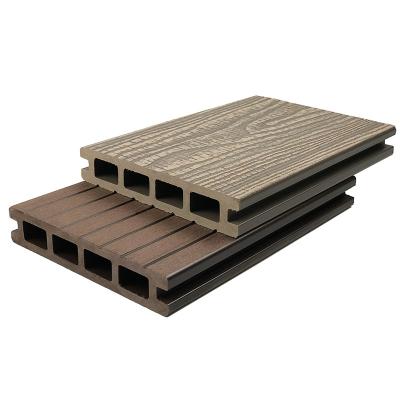 China Senbao waterproof 3d anti-UV waterproof embossed flooring composed of wpc outdoor outdoor wpc decking panels for sale