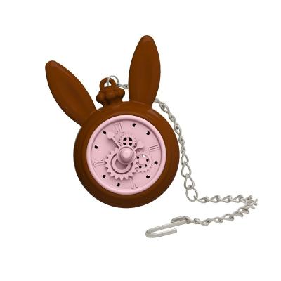 China Food Grade Silicone Viable World Fashionable Cartoon Watch Shaped Cute Brown Leaf Easy-Care Kitchen Tea Infusers Tea Infuser for sale