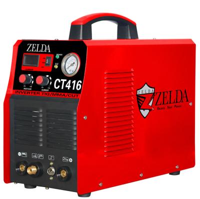 China IGBT technology portable welder with plasma cutter home use plasma cutter 220v 1phase CT-416 air plasma cutter for sale