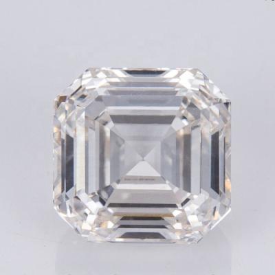 China Asscher Cut 3.38ct White Synthetic CVD IGI G VS1 Lab Developed Created Diamond Lab Loose Diamond 8.36*8.29*5.10mm for sale