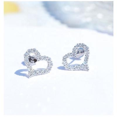 China CLASSIC Mothers Day Jewelry Wholesale Lab Diamond Heart Style Rings Heart Fashion Jewelry Set Stud Earrings for sale