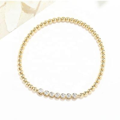 China CLASSIC Fine Jewelry 18k Gold Lab Diamond Beads Bracelets for sale