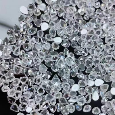 China Jewelry Making Wholesale Small Melee 0.01-0.12ct DEF Color Pear Cut Rose Cut Loose Natural Stone Diamond Loose For Jewelry Making for sale