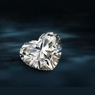 China 1.00ct Synthetic White Heart Cut E VVS2 6.47MM IGI CVD Lab Developed EXCELLENT Created Loose Diamond 6.47*6.88*4.20mm for sale